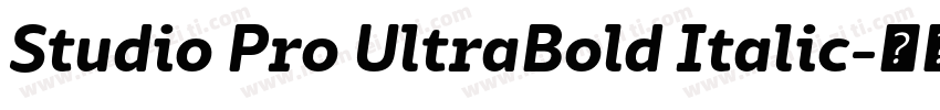 Studio Pro UltraBold Italic字体转换